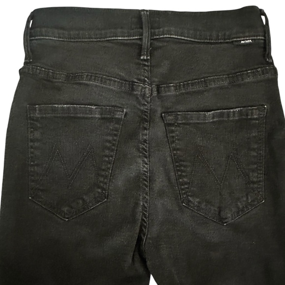 Mother Jeans 26 (S) Swooner Ankle Fringe Black Denim - Picture 6 of 12